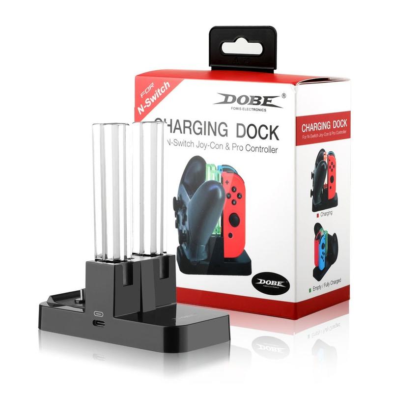 Đế sạc 2 trong 1 cho tay Joycon và Switch Pro của N-Switch - Dobe