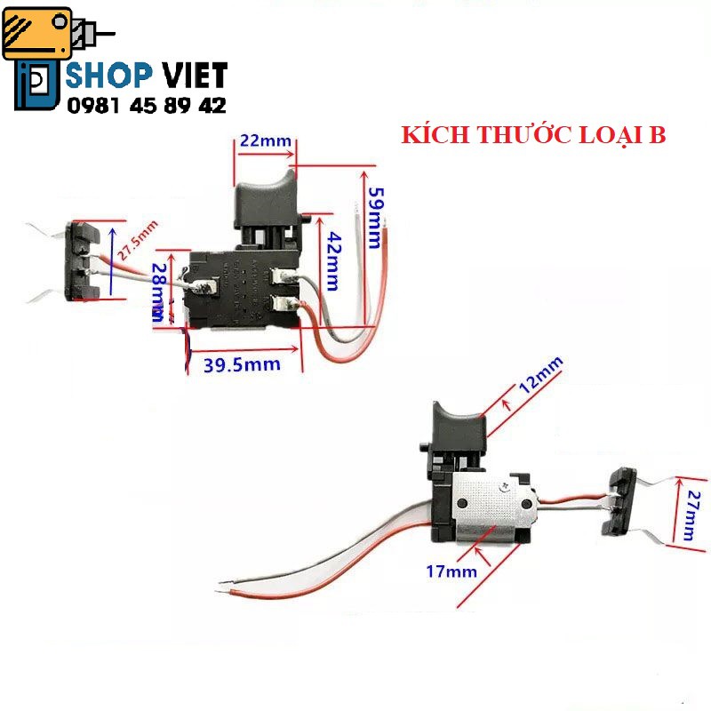 SV Công tắc máy khoan pin 7,2-24VDC