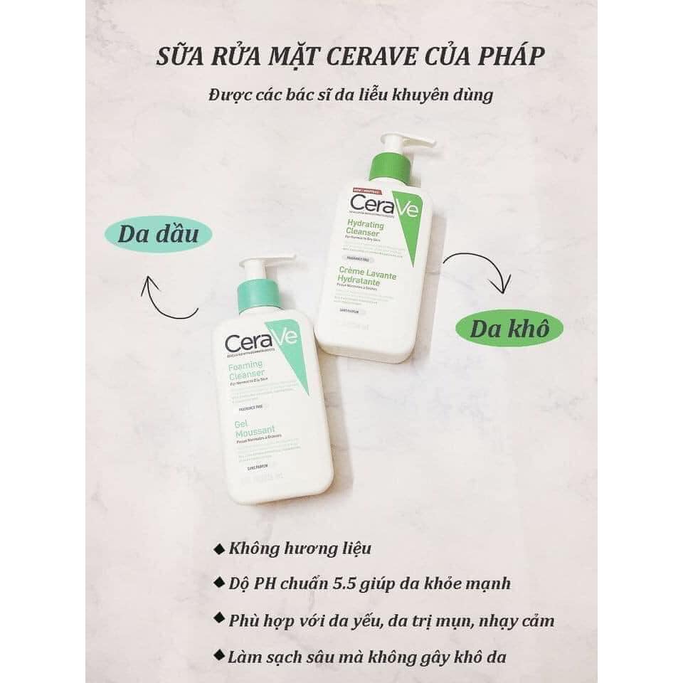 Sữa rửa mặt Cerave nội địa Pháp 236ml