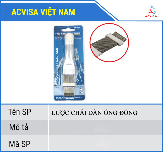 LƯỢC CHẢI DÀN ỐNG ĐỒNG