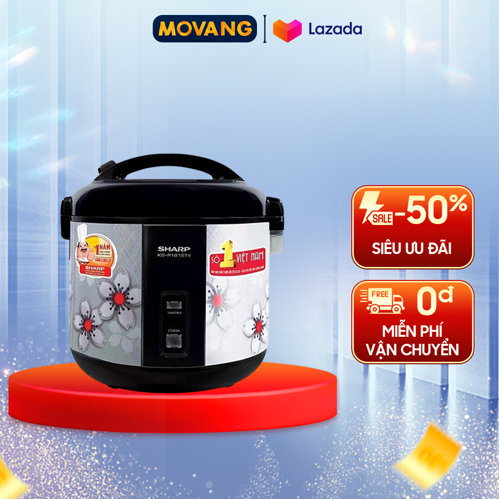 - nồi cơm điện sharp 1.8l ks-nr181stv "ss"