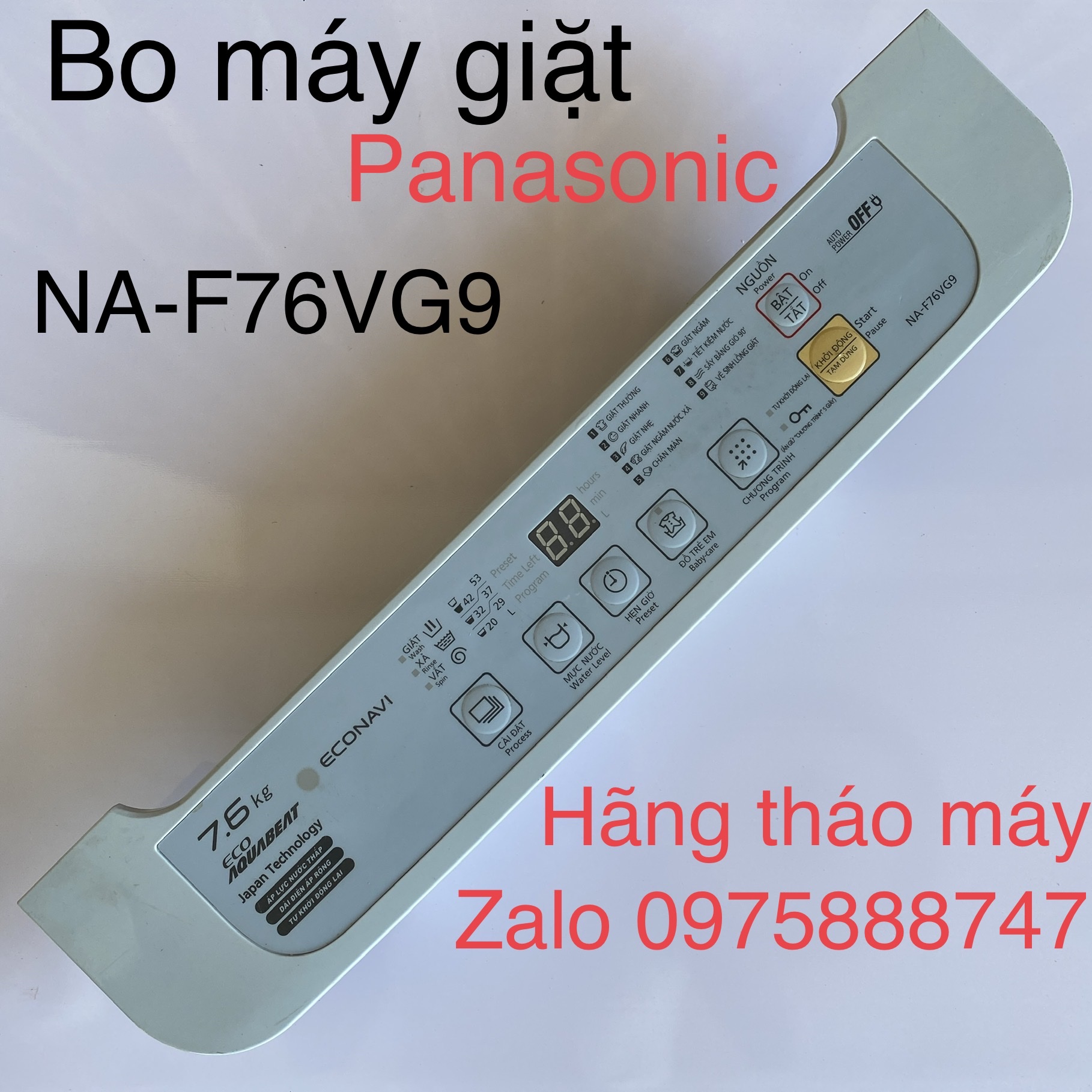 Bo máy giặt panasonic na-f76vg9