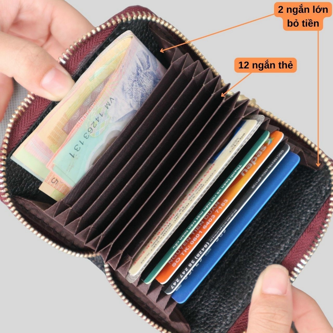 Ví đựng thẻ mini da cá sấu FA DO DA FCW27