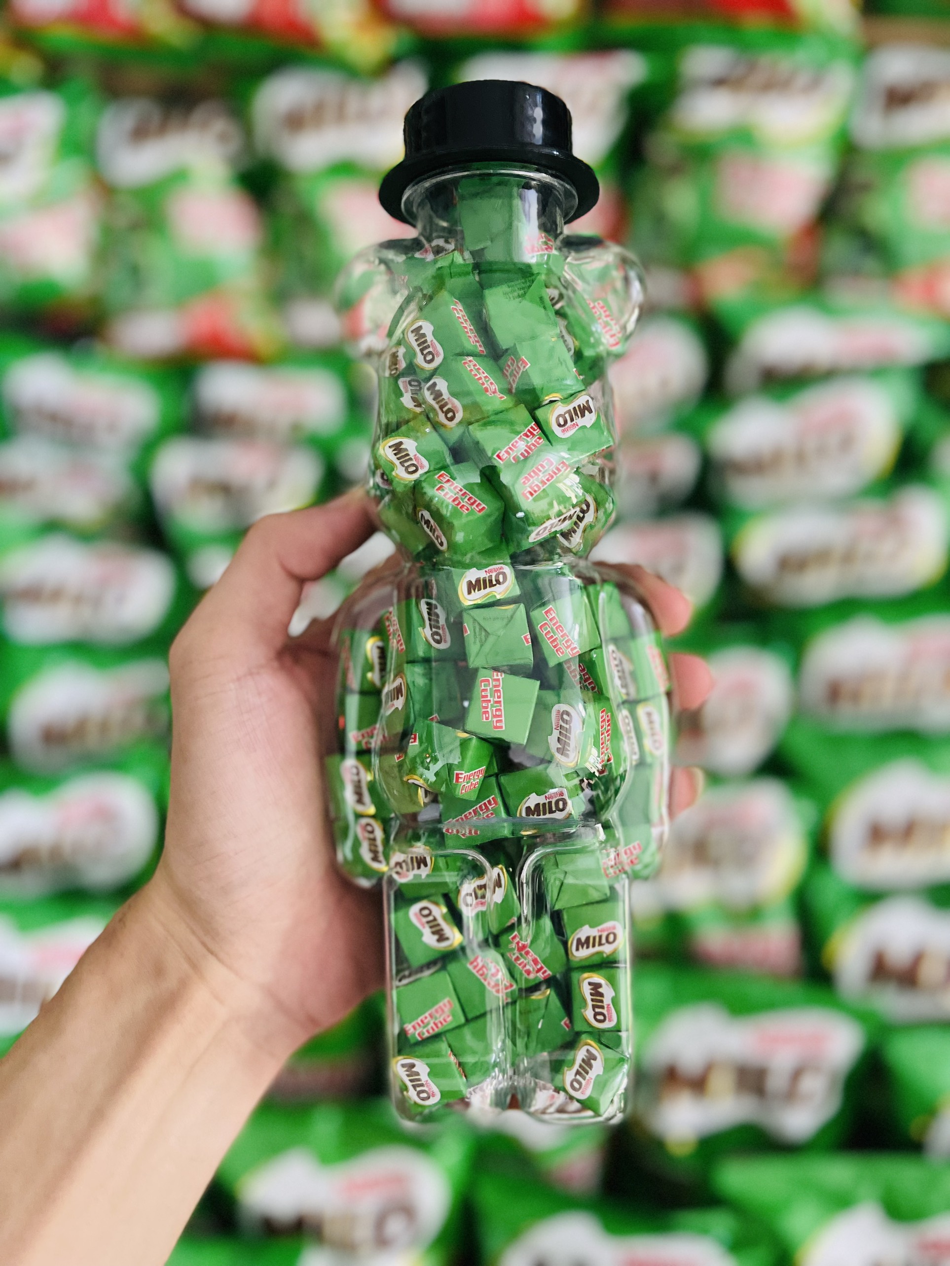 Chai gấu 100 viên milo cube thái lan ngon date xa