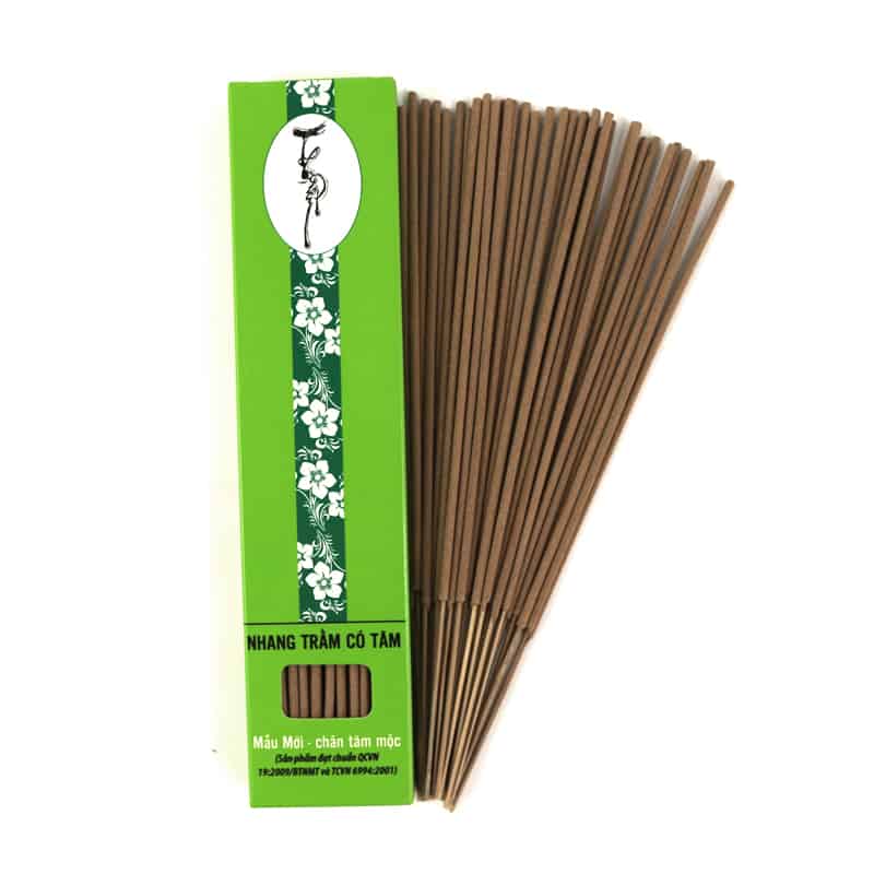 [HCM]Nhang Xanh Trầm 2 tấc cao cấp hộp nhỏ 70 cây
