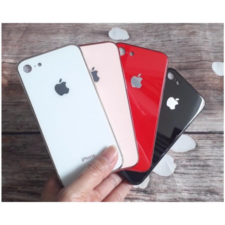 Ốp lưng kính cho iPhone 7  (Giả mặt lưng iPhone 8) TẶNG KÍNH CƯỜNG LỰC 10D