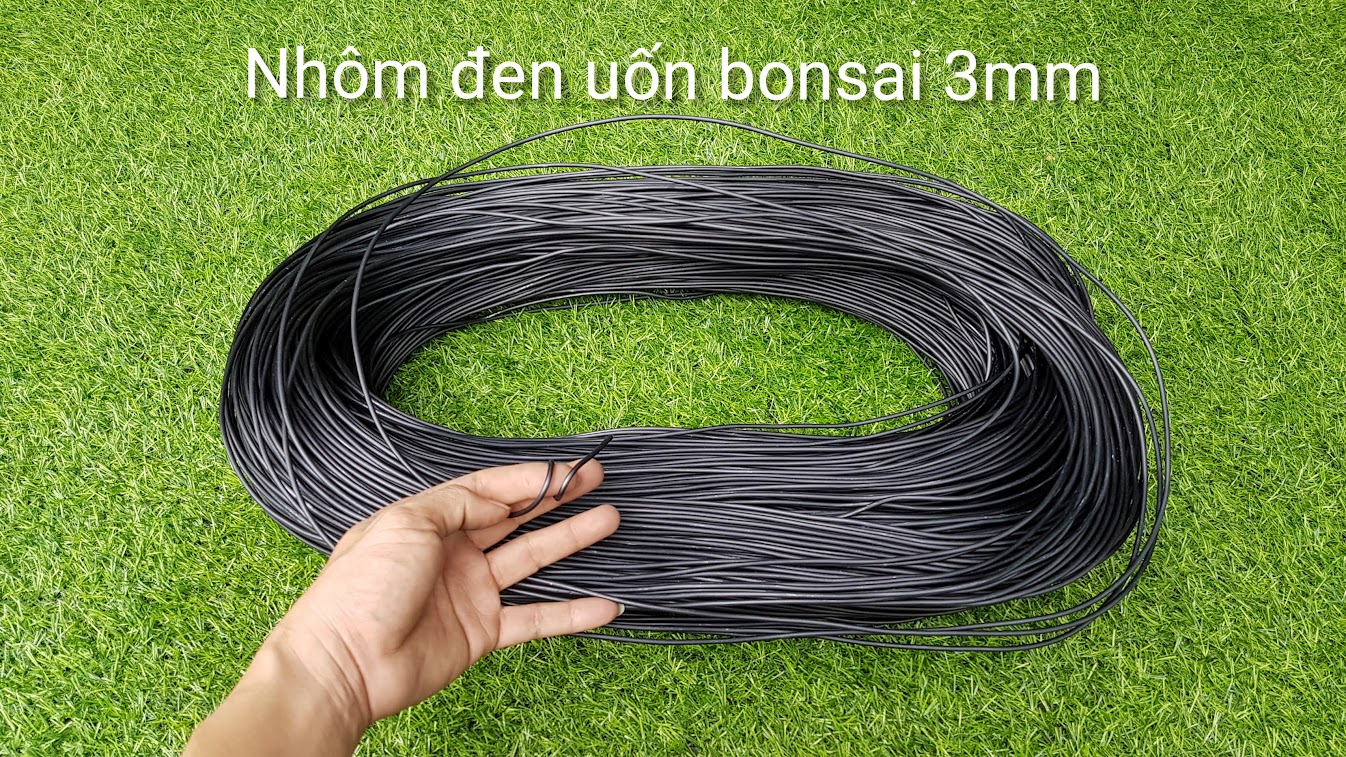 Dây nhôm đen 3mm bó 1kg quấn cây cảnh, uốn bonsai