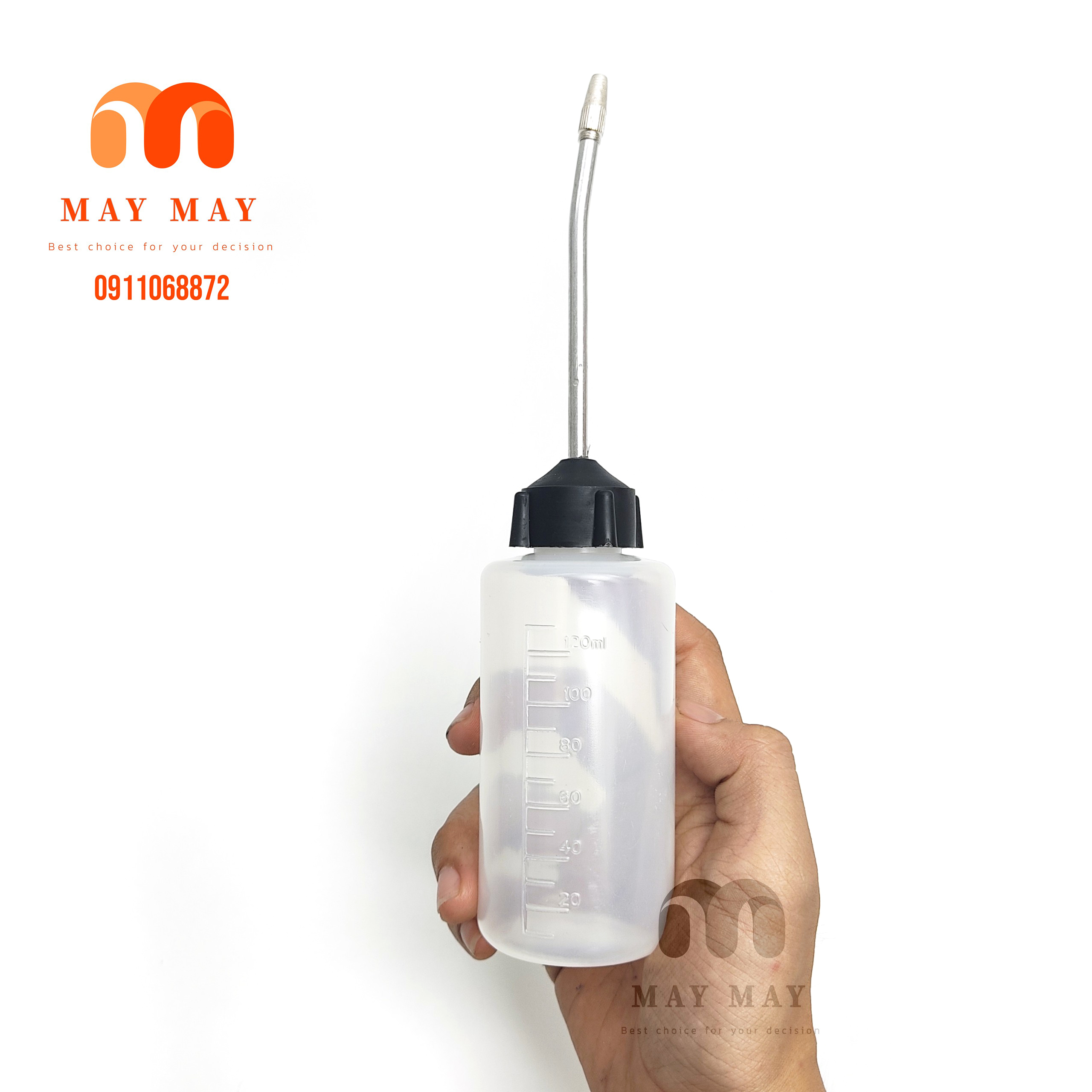 Bình tra dầu nhớt vòi nhôm dung tích 120ml đầu vòi có khóa tiện lợi - Bình đựng dầu máy