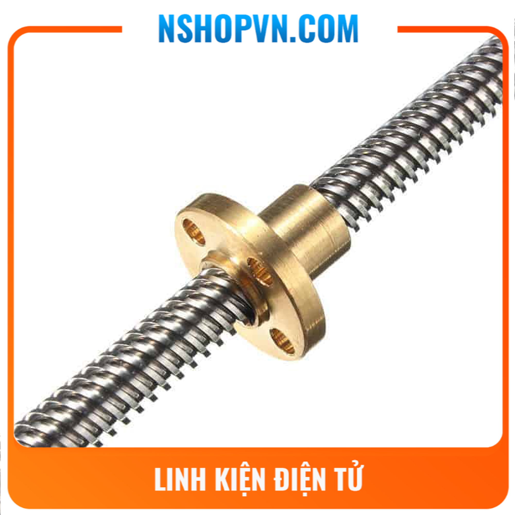 Vitme t8 250mm + đai ốc