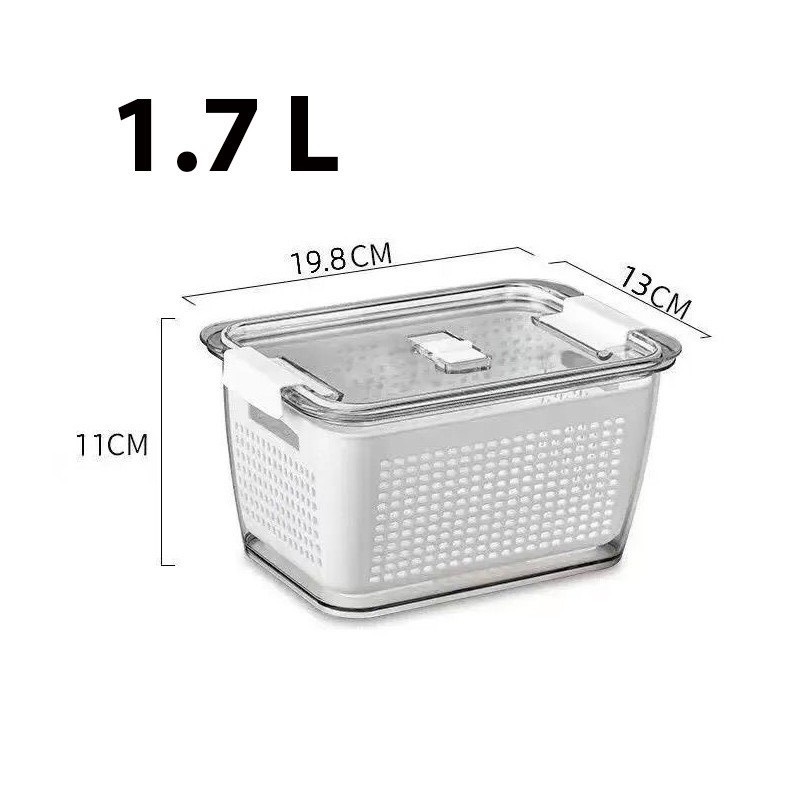 2 layer refrigerator food container with ventilation holes, easy for vegetable storage, super handy