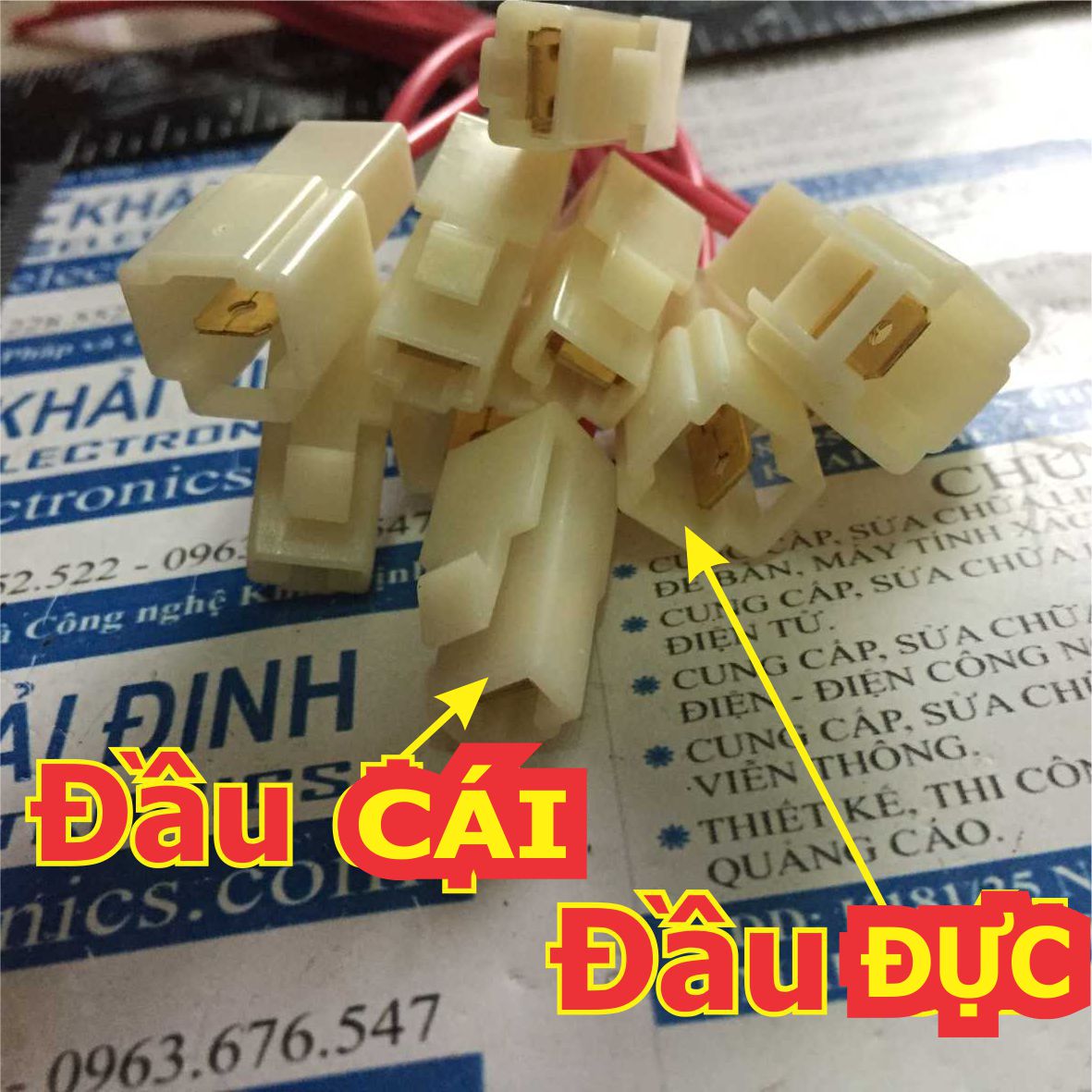 dây header jack xe OTO đầu jack cos 6.3mm 1P, bấm sẵn dây điện 1.0 kde3231