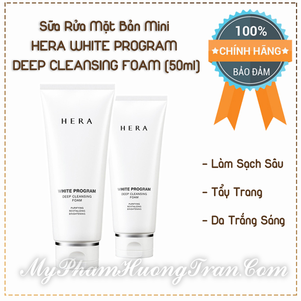 Sữa Rửa Mặt Mini Hera White Program Deep Cleansing Foam (50ml)