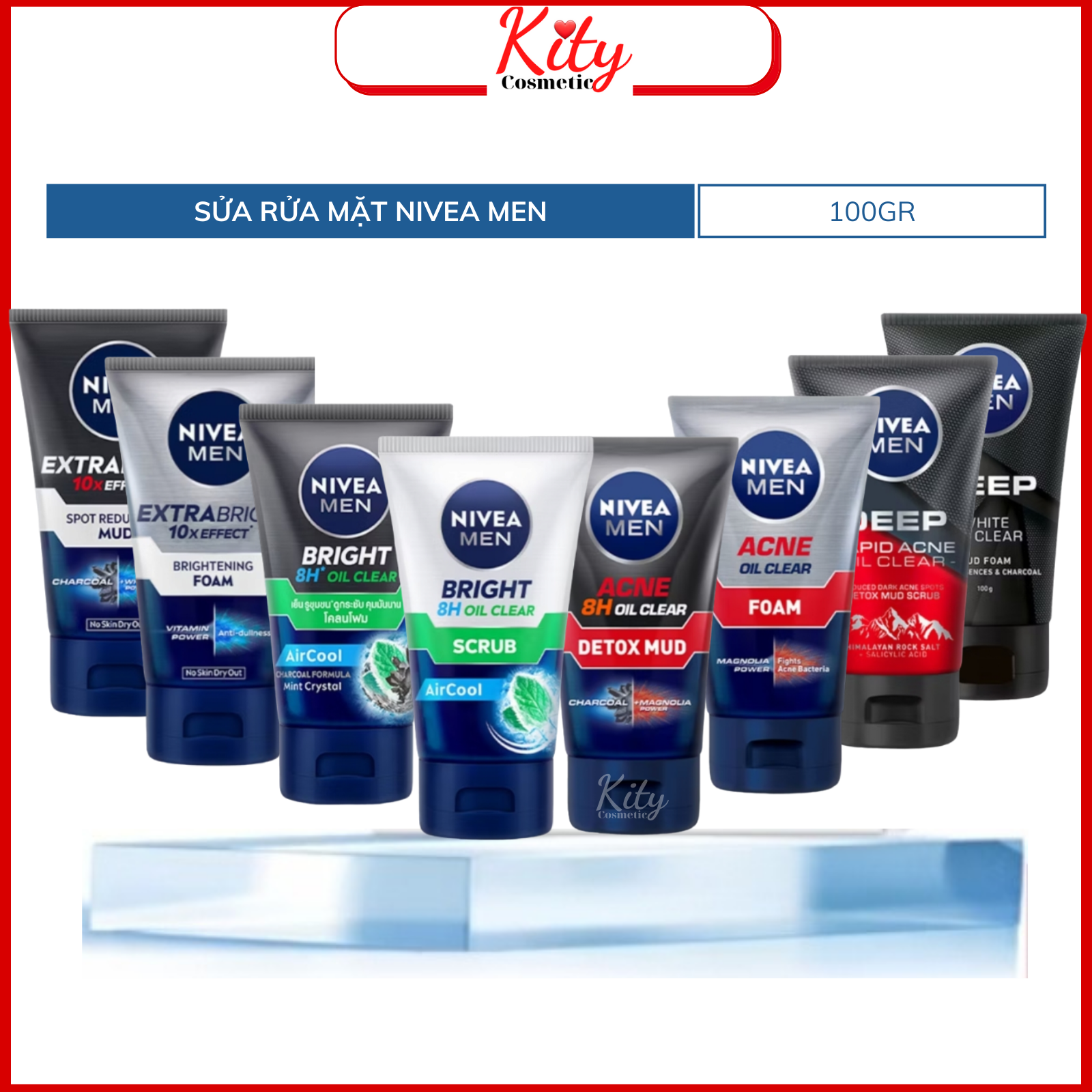 Sữa rửa mặt nivea MEN 100g