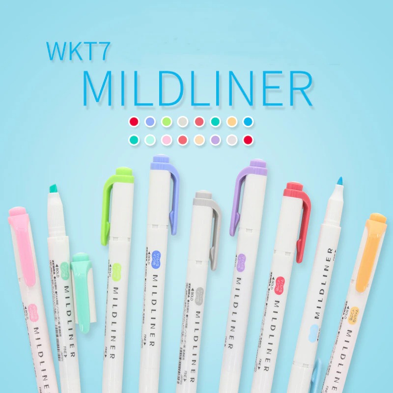 Bút đánh dấu hai đầu Zebra mildliner Nhật Bản