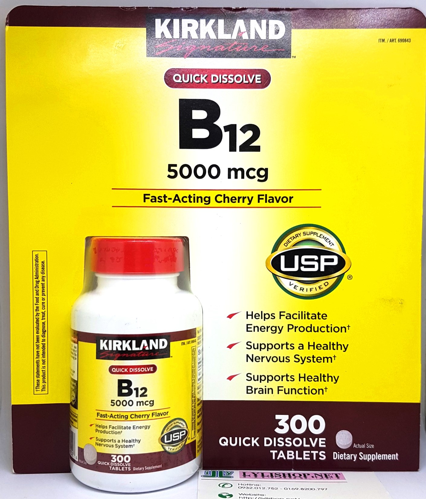 Viên Uống Kirkland Vitamin B12 5000 Mcg chai 300 viên từ Mỹ Lazada.vn