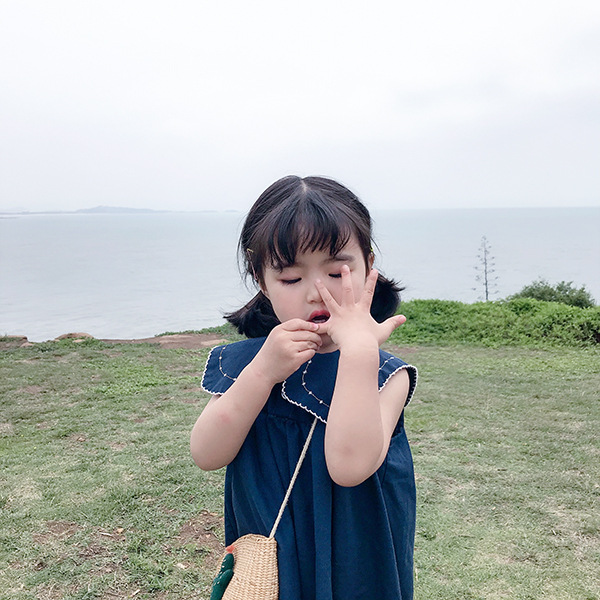 [HÀNG HOT XẢ KHO GIÁ RẺ] VÁY SUÔNG CỔ BÔNG SEN CỰC XINH CHO BÉ
