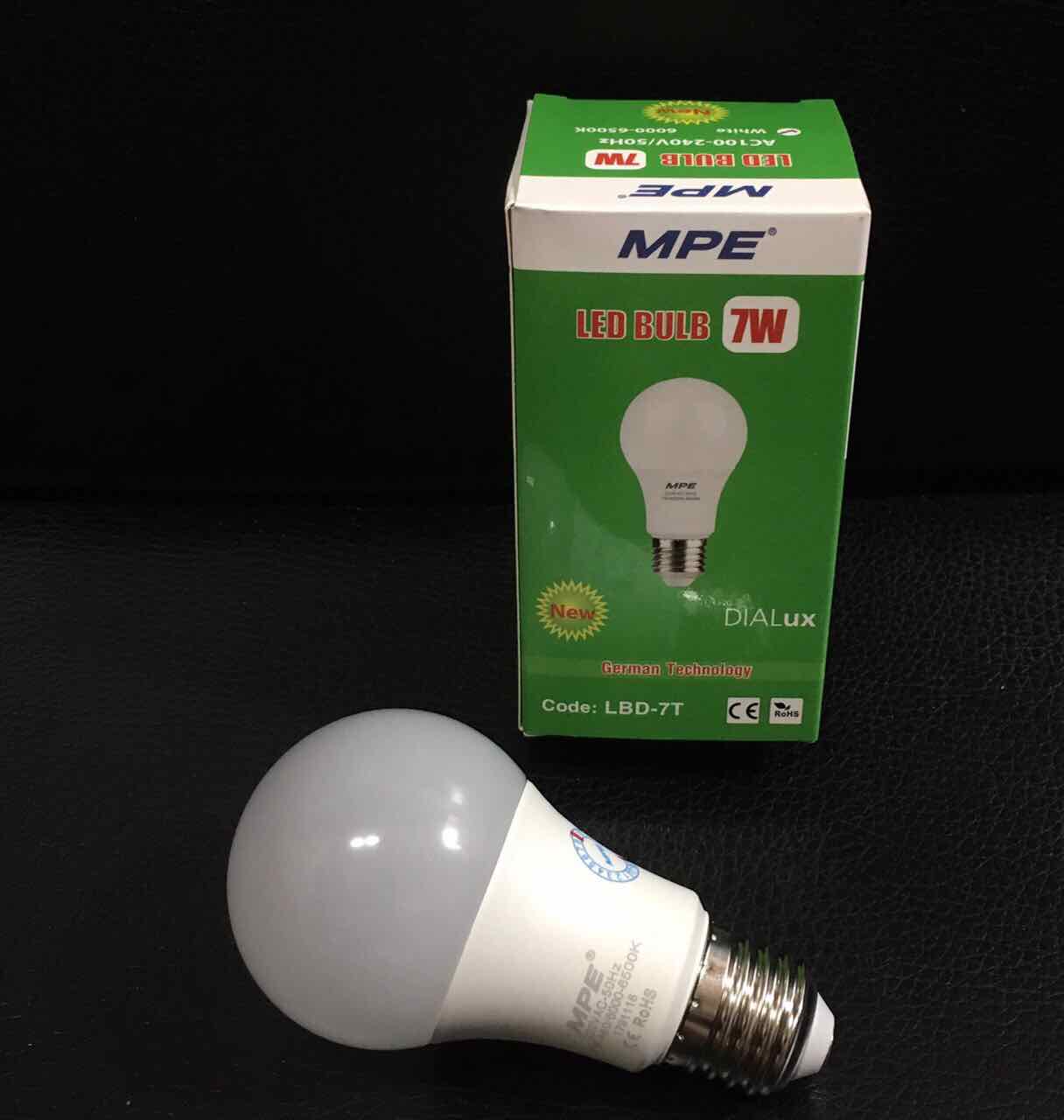 [HCM]Bóng led bulb 7W cao cấp MPE LBD-7 ( tiêu chuẩn Châu Âu )