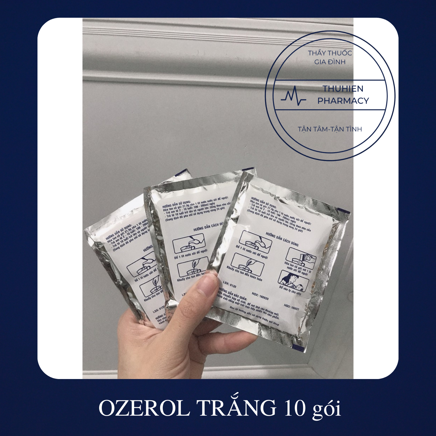 OZEROL trắng Á Châu 20,5g (Oresol trắng) - Bột bù nước và điện giải