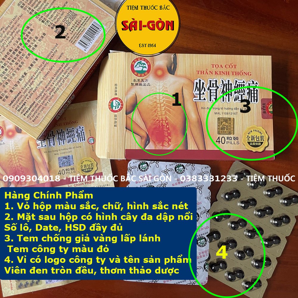 Sỉ 12 Hộp Tọa Cốt Thần Kinh Thống Xịn Hộp 40 viên
