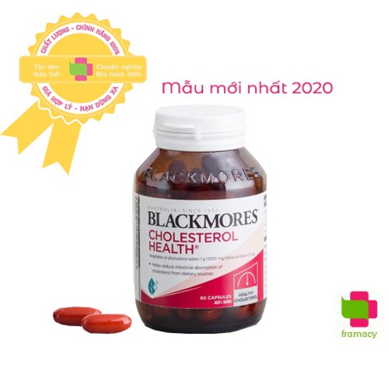 Viên uống Blackmores Cholesterol Health, Úc (60v) giảm mỡ máu, cân bằng cholesterol cho người trên 12 tuổi nhập khẩu