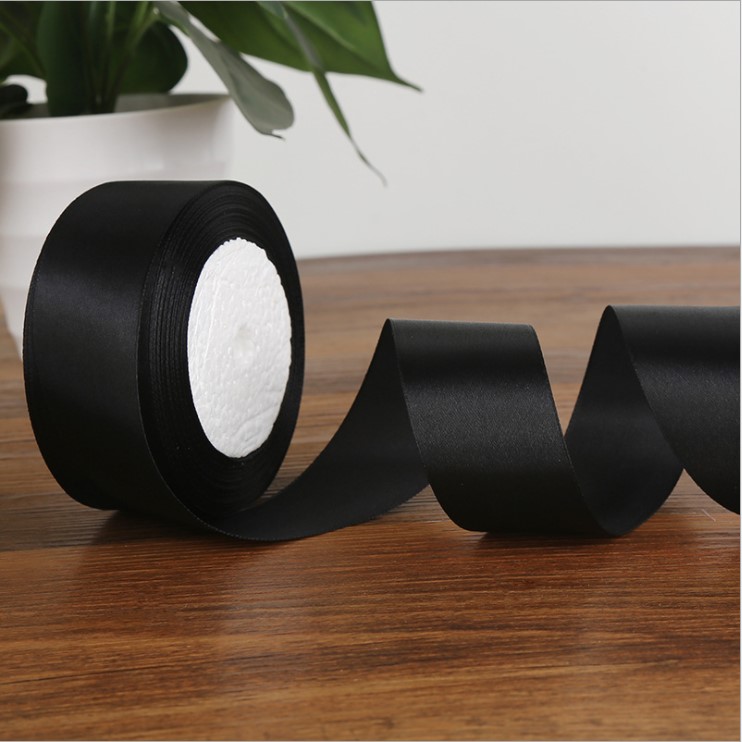 Ruy băng lụa trơn bản 1cm, 2cm, 4cm (Cuộn 22m)