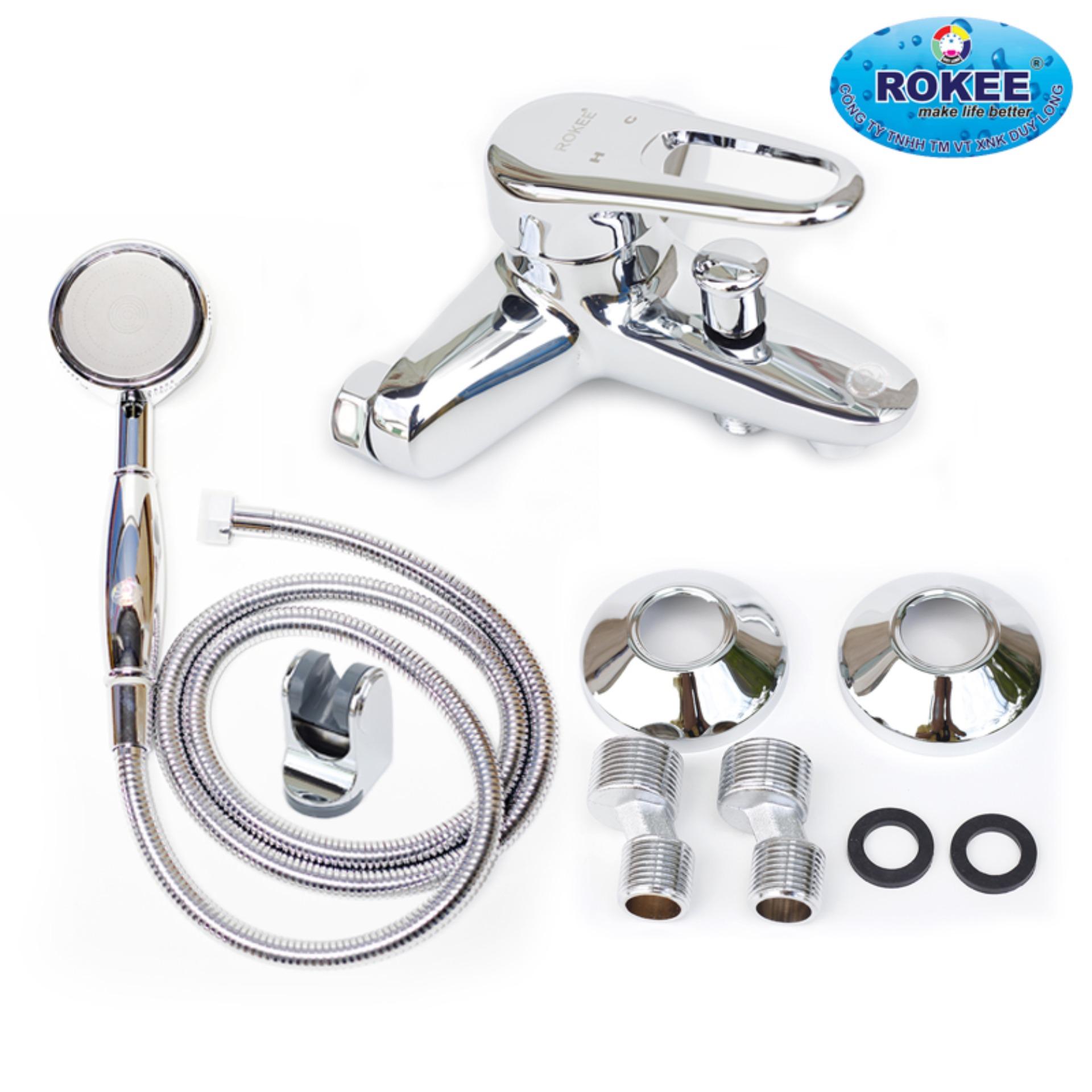 Củ sen tắm nóng lạnh Rokee - R409 (Trắng bạc)