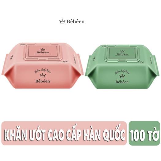 Khăn giấy ướt Bebeen nội địa Hàn không mùi 100 tờ