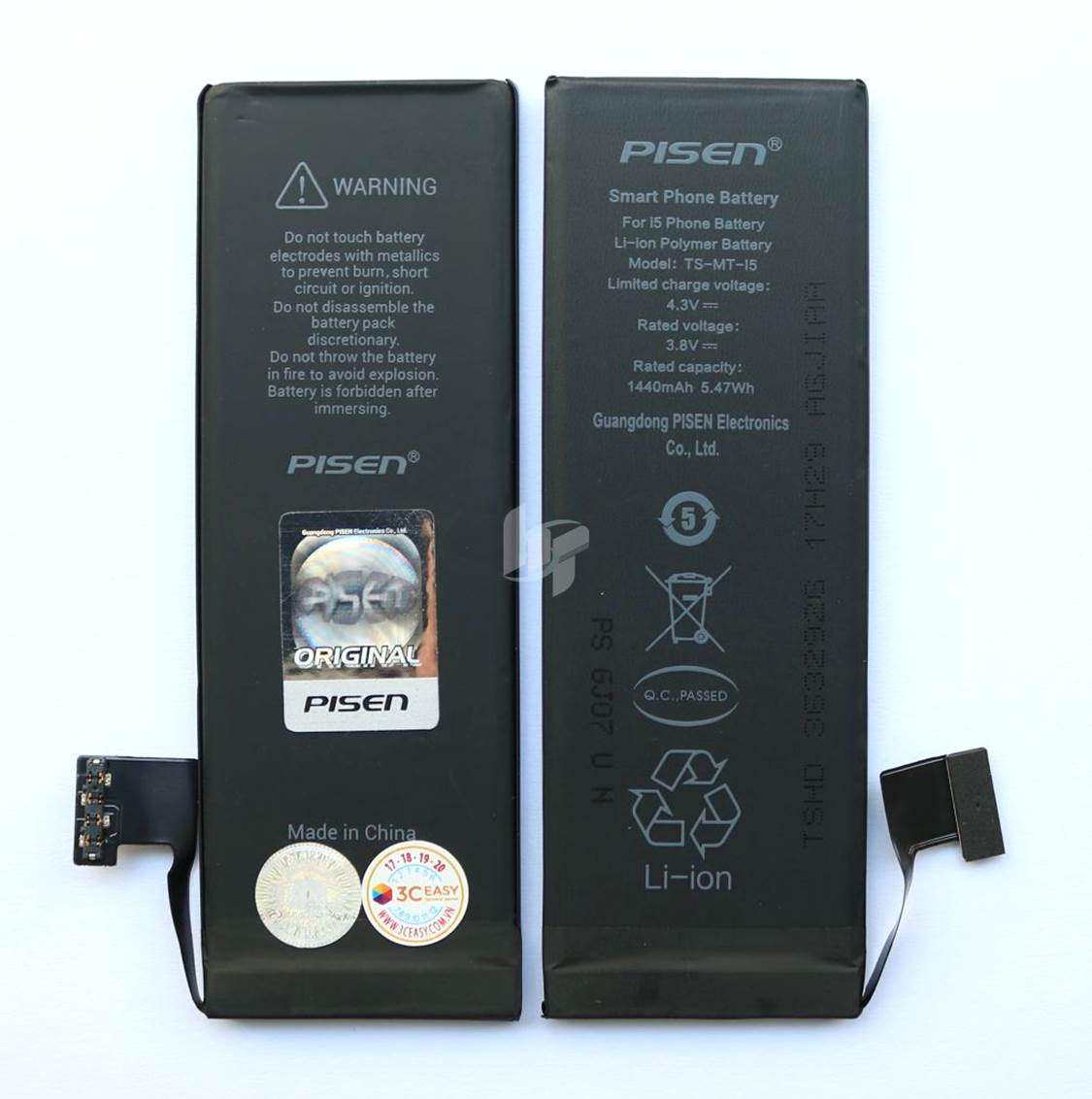 Pin Pisen cho Iphone 5 1440mAh chuẩn 3C Easy certificate