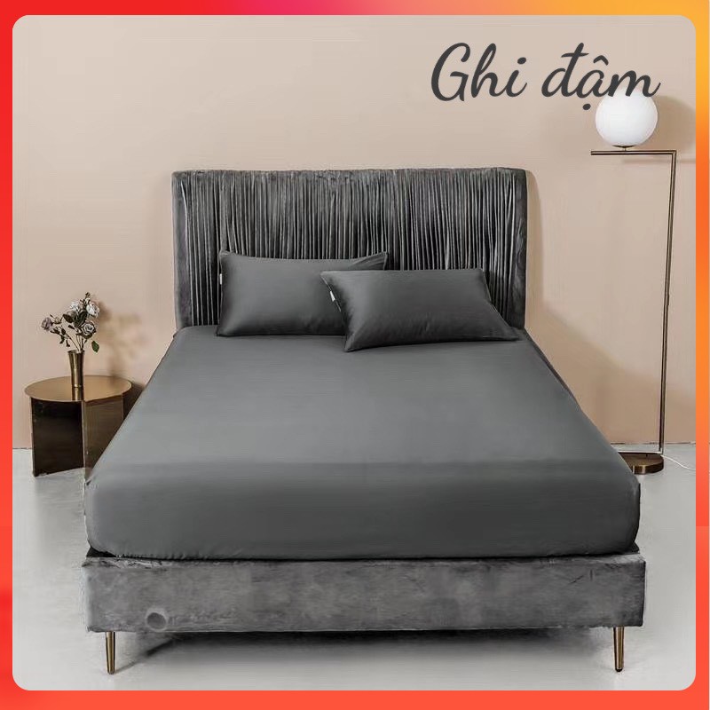 (❣️GIÁ BAY NÓC) Bộ ga gối lụa tencel trơn 60s cao cấp ga giường lụa mát lạnh - nhiều mẫu lựa chọn