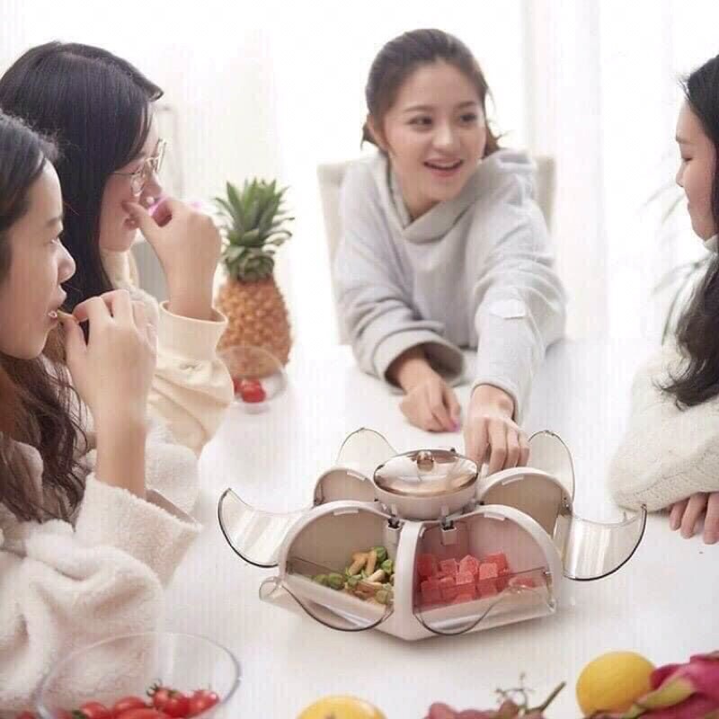 Khay mứt đựng bánh kẹo Tết 6 cánh