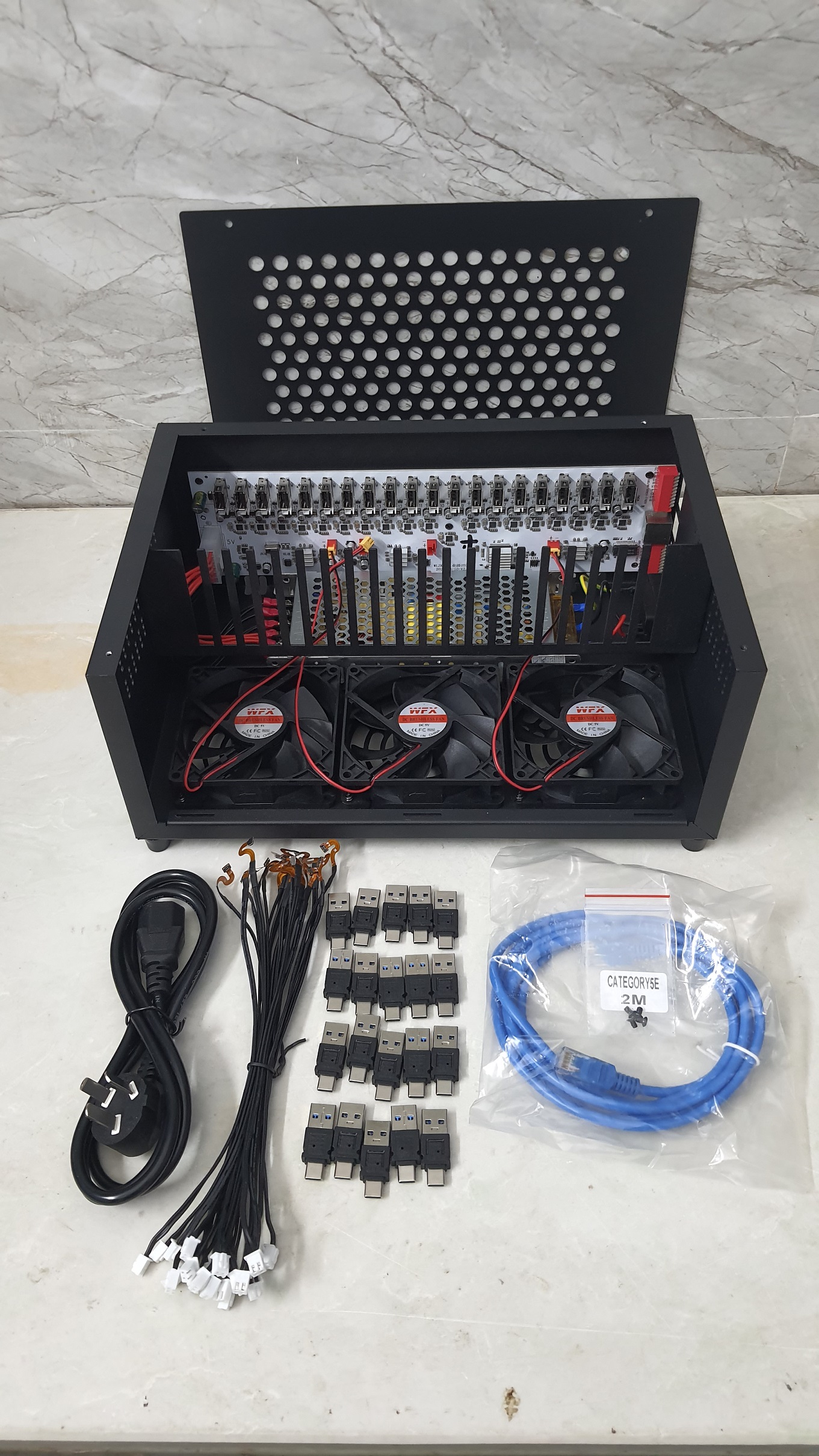 Bộ Box Phone Farm Lan Đầy Đủ , Lắp Được cho các điện thoại kết nối lan