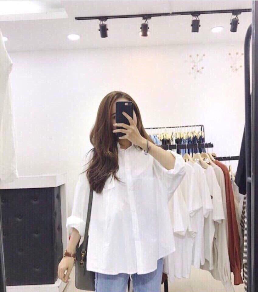 [HCM]ÁO SƠMI MỘT TÚI FORM RỘNG
