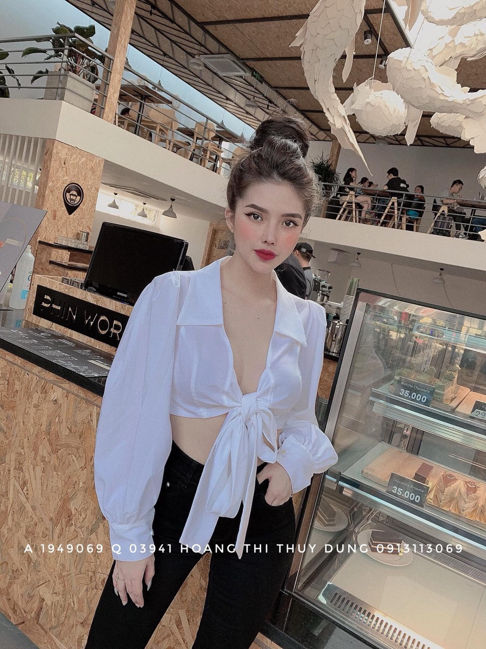 Áo phi lụa có cổ đi biển sexy TTSA0334 (TTKX0311)