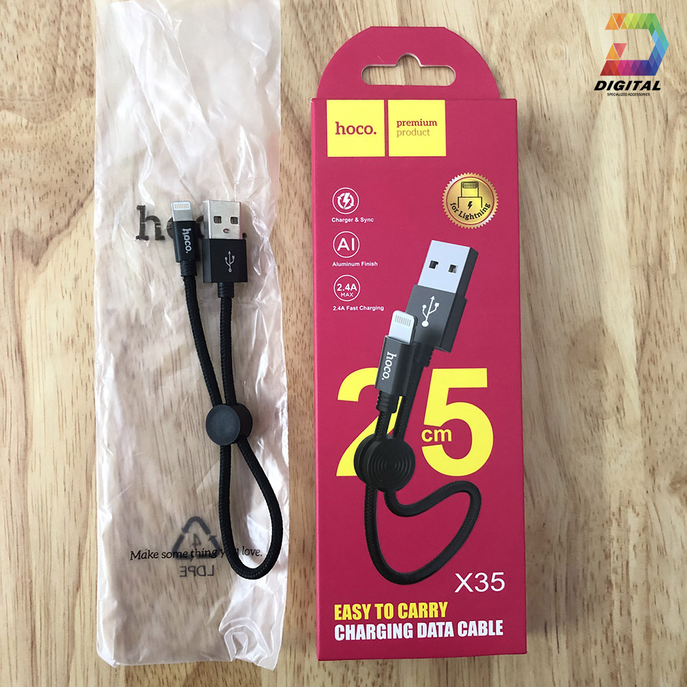 Cáp Sạc Nhanh Hoco X35 Cho iPhone, iPad Chính Hãng
