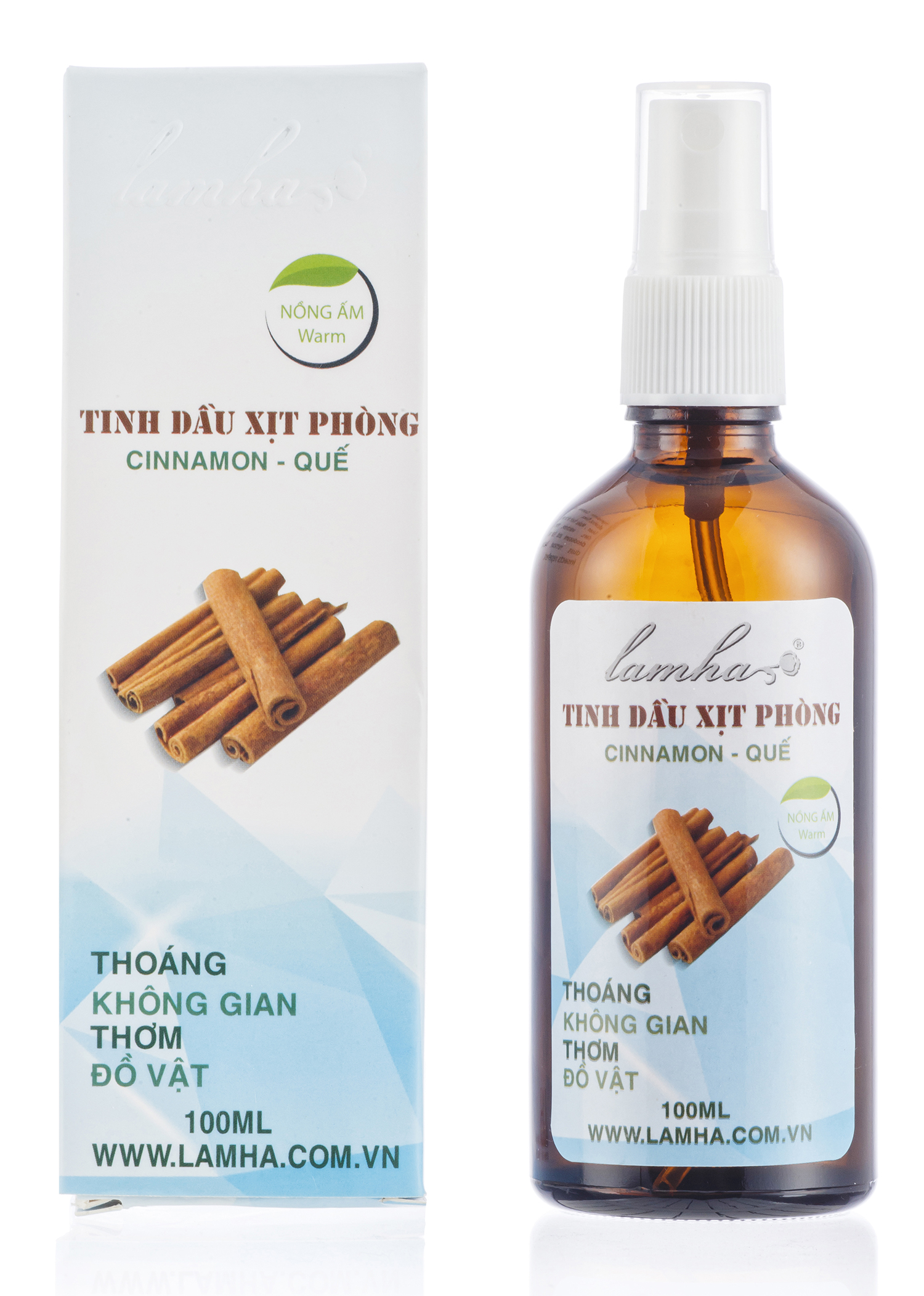 Xịt phòng tinh dầu Quế 100ml Lam Hà
