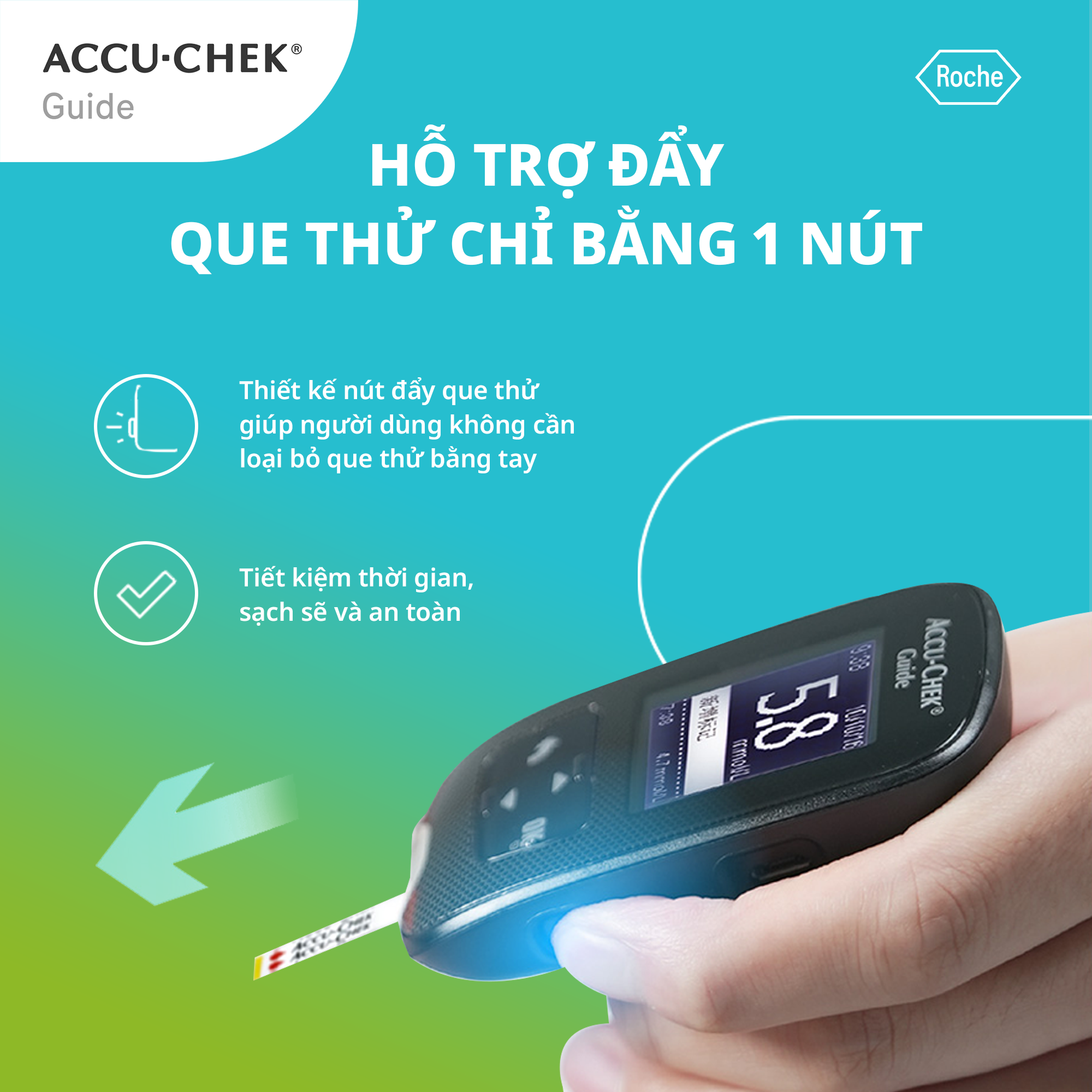 Hộp 50 Que Thử Đường Huyết ACCU-CHEK® Guide