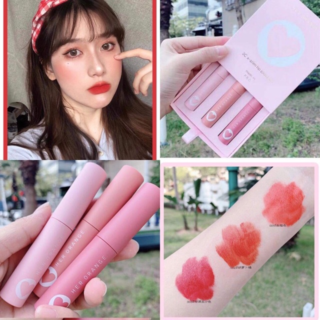 Set Son Herorange 3 Cây Màu Siêu Đẹp - Mẫu mới