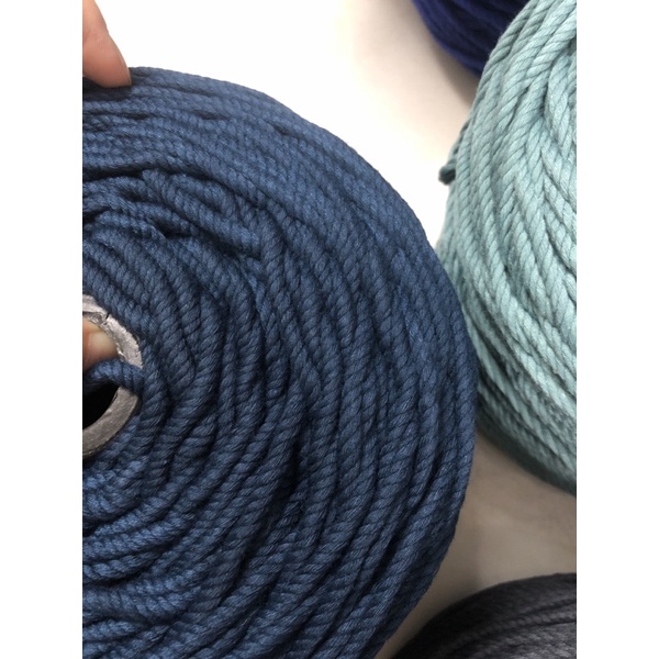Dây thừng màu cotton thắt macrame size 3.5mm (Cuộn 500g)