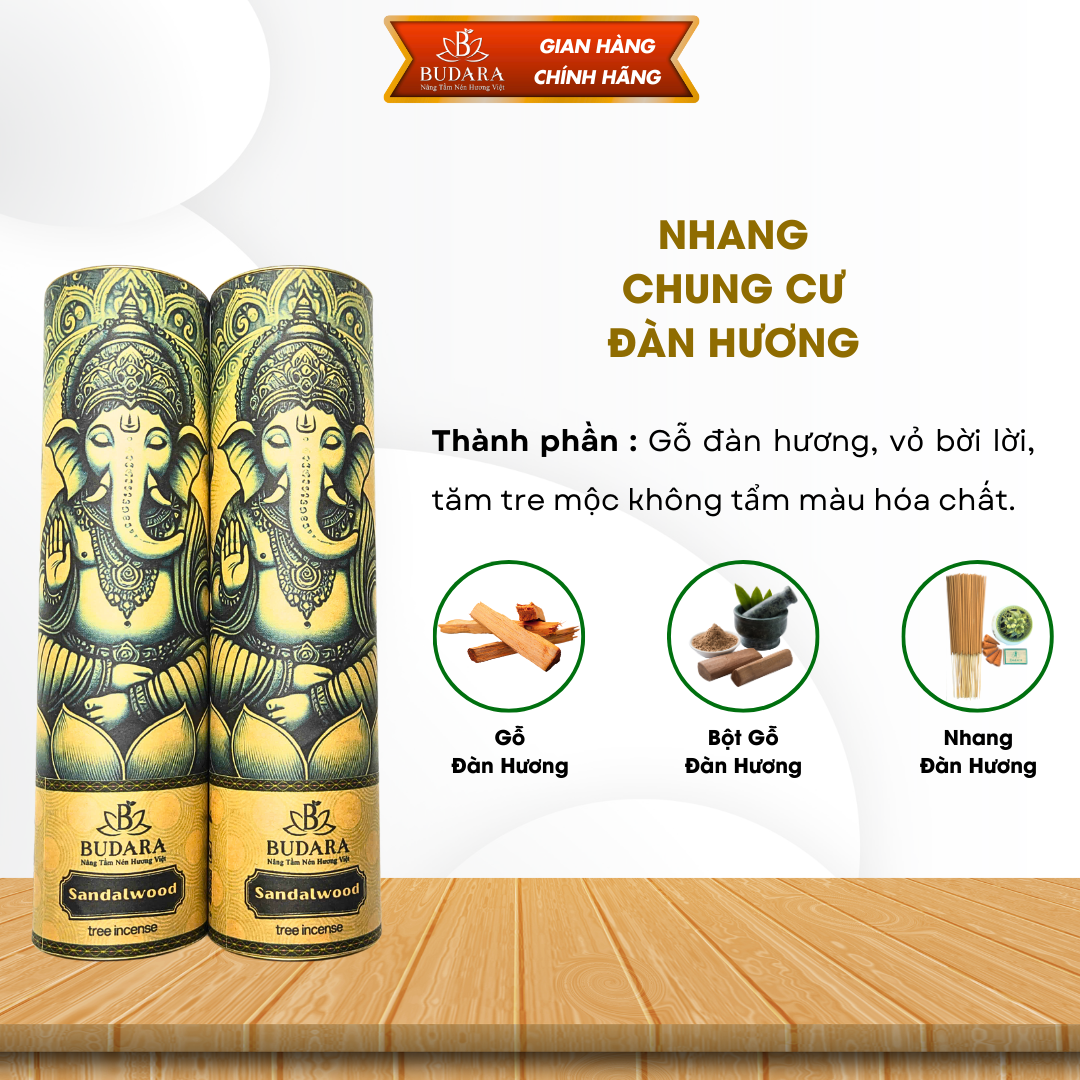 Nhang chung cư, nhang dùng thắp chung cư, nhang thảo mộc budara