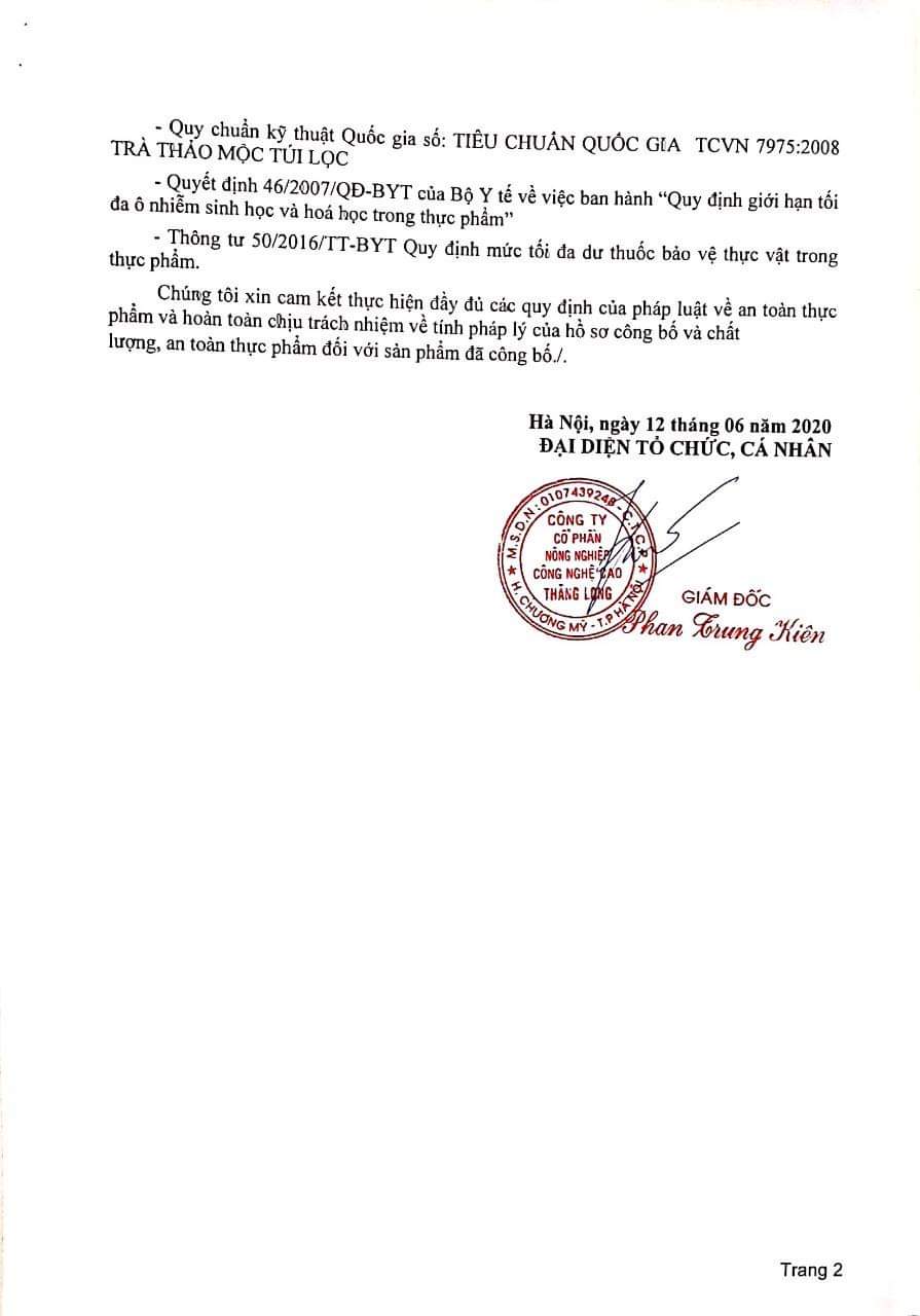 Trà cà gai leo túi lọc Sadu 10 bịch (2,5kg)