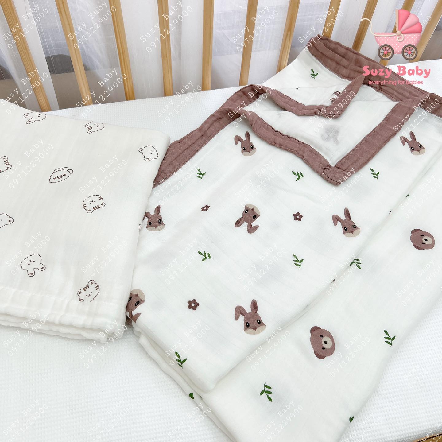 Chăn aden 4 lớp sợi tre kháng khuẩn cho bé