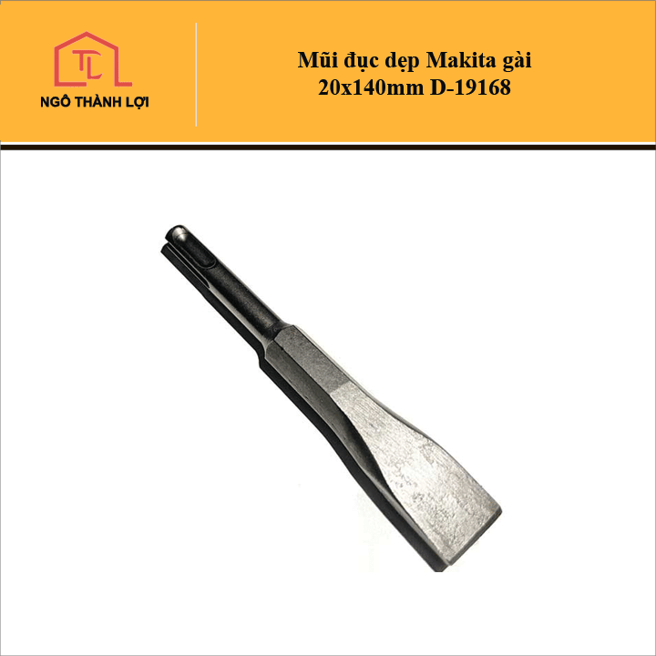 Mũi đục dẹp Makita gài 20x140mm D-19168