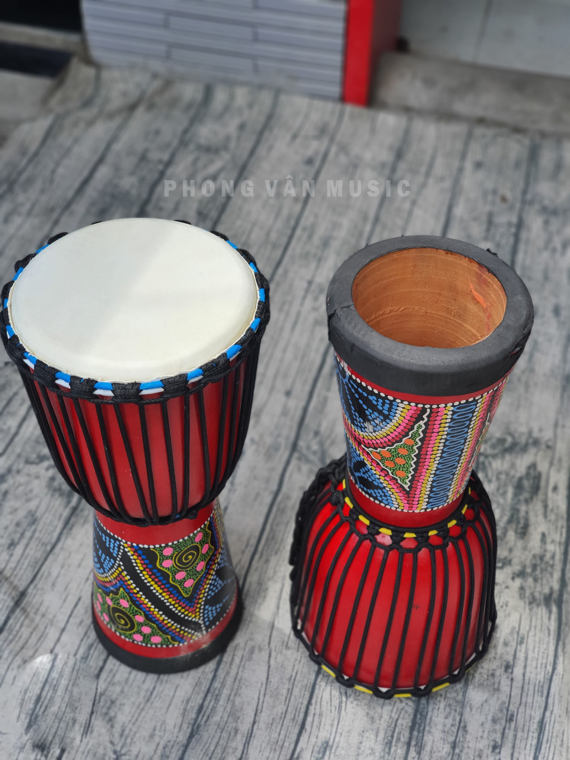 Trống vỗ tay Châu Phi djembe gỗ 10 inch