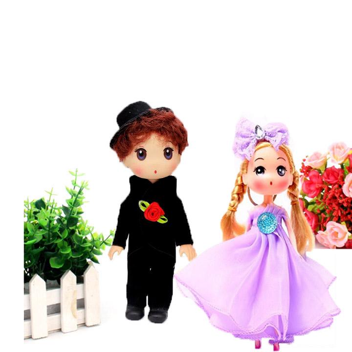Set Bộ Búp Bê Chibi Công Chúa Và Hoàng Tử 18cm