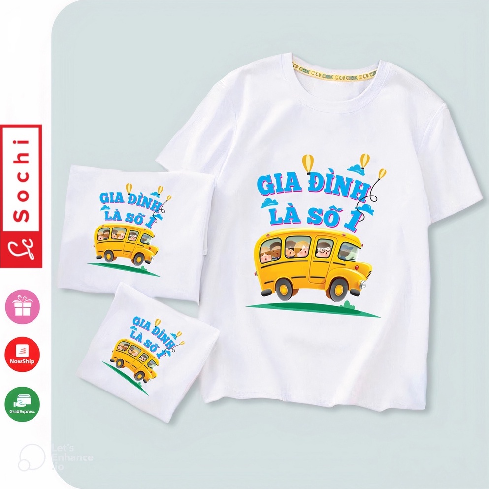 Áo đồng phục gia đình, áo thun gia đình, đồng phục nhóm lớp đi biển chất cotton dày dặn bstdp01