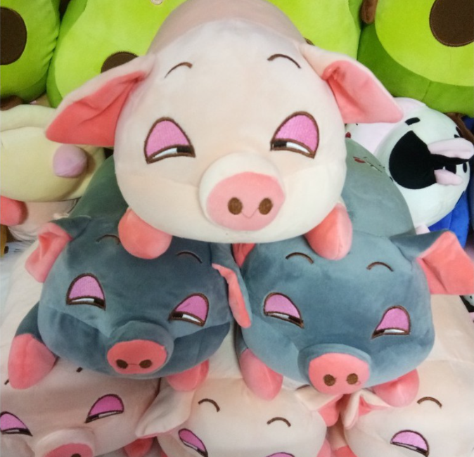 Gấu Bông - Gối Ôm Heo Lim Dim - Lợn Phê Pha Size 35cm