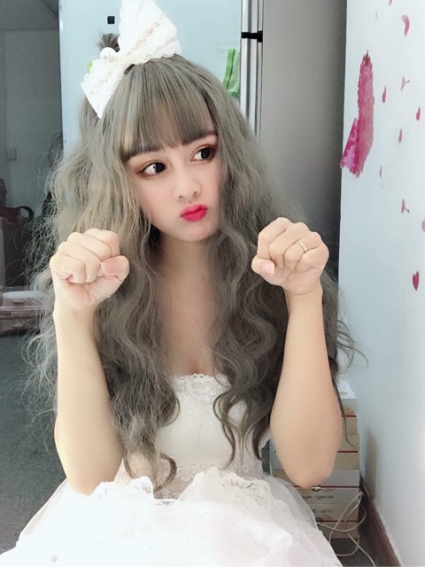Tóc giả cả đầu xù dài❤️FREESHIP❤️ cả đầu xù dài cc31