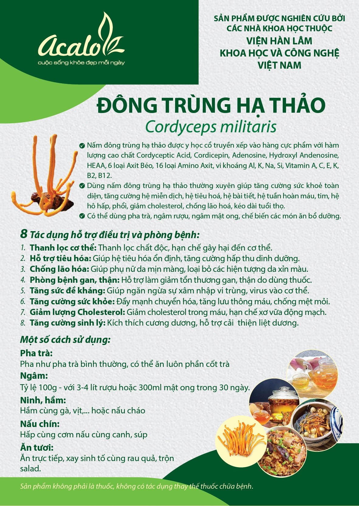 Đông trùng hạ thảo Acalo