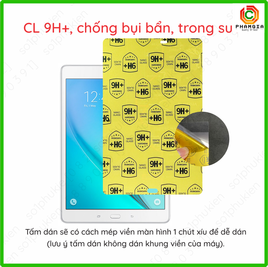 Dán cường lực nano dẻo tablet Samsung Tab A 9.7 (SM-P555)/ Tab A 10.1 (P580, P585, P580y, P585y) (loại có bút Spen)
