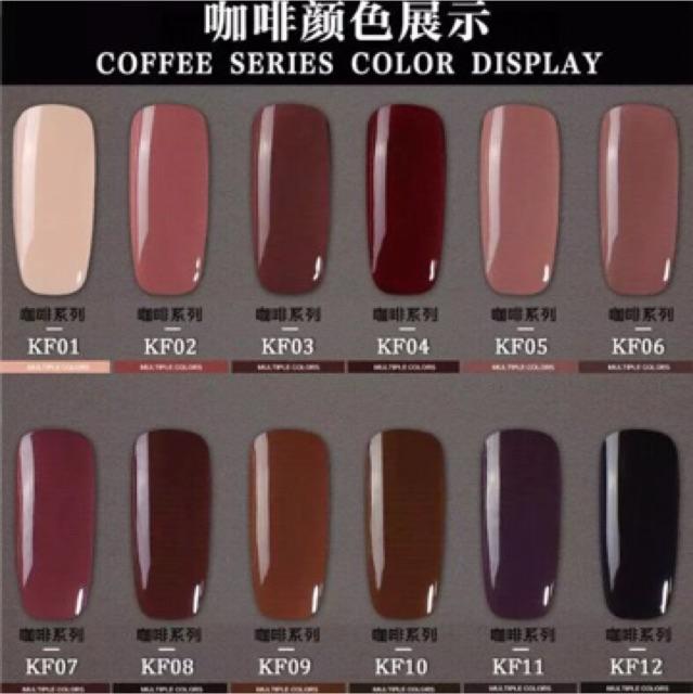 Sơn móng tay màu nâu socola, coffee